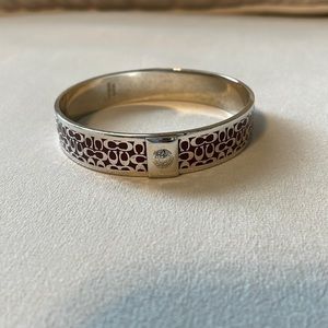 Coach bangle -silver and purple